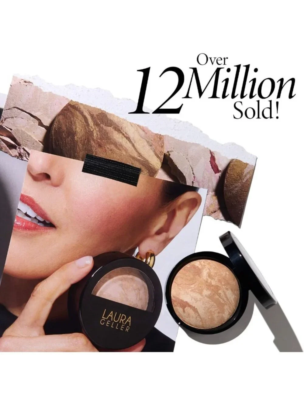 Medium Baked Foundation & Retractable Kabuki Brush Makeup Set - Flawless Finish